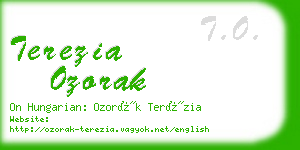 terezia ozorak business card